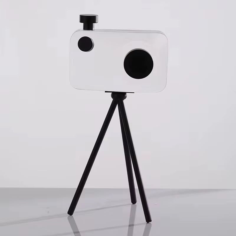 Modern Luxury Crystal Metal Camera Decor