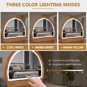 Multi-functional Modern Vanity Table with Touch Screen Mirror