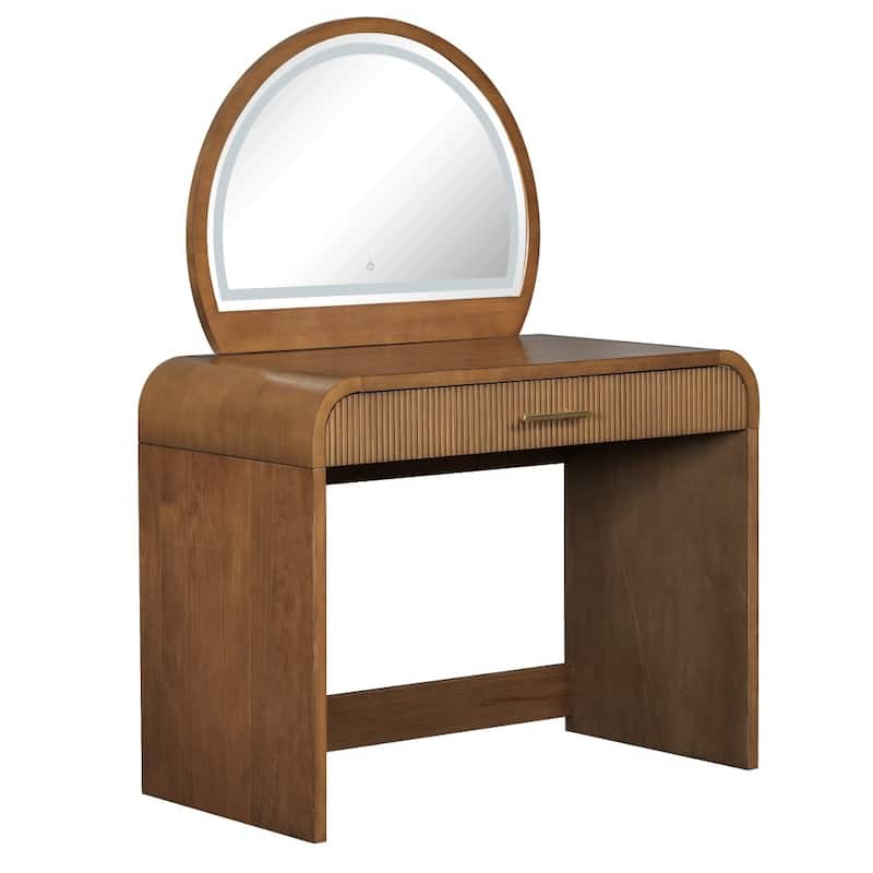 Multi-functional Modern Vanity Table with Touch Screen Mirror