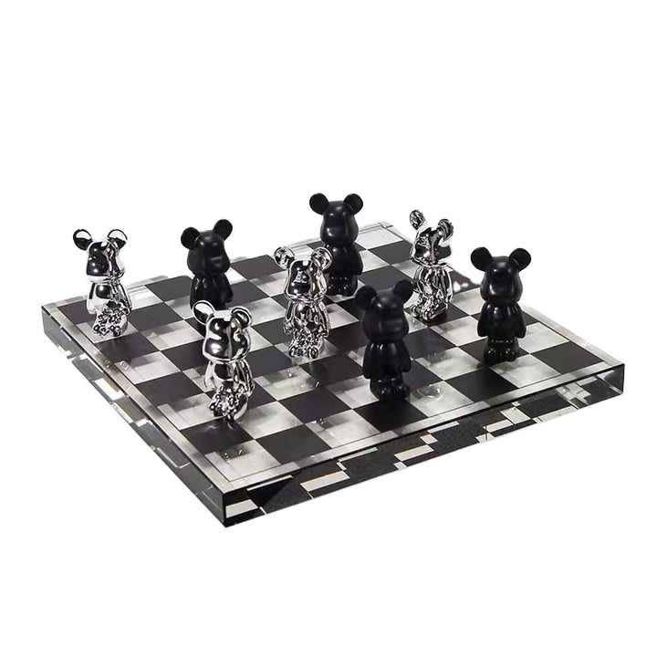 Resin Chessboard Crystal Chess Board For Home Decor