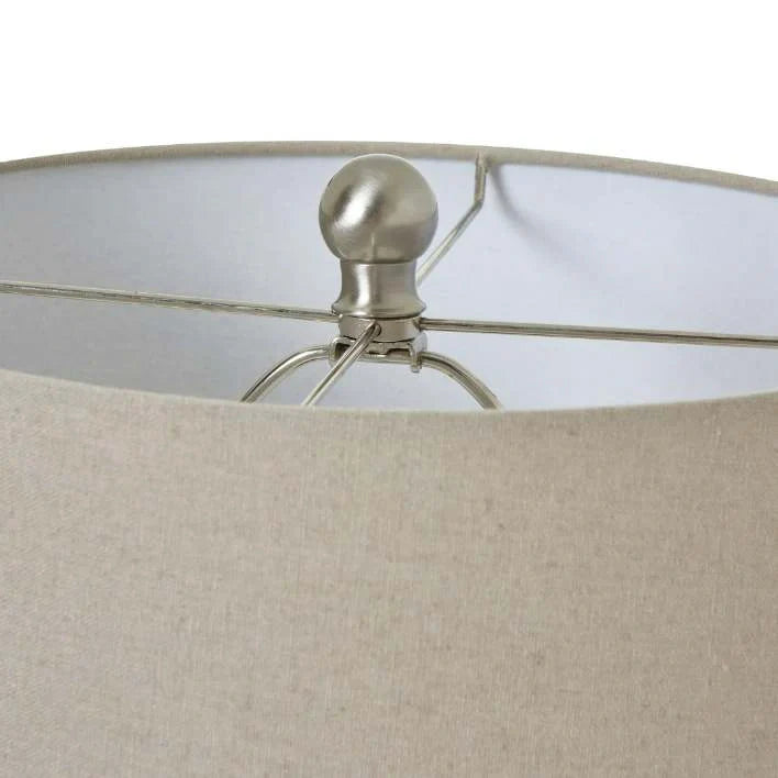 White Ceramic Ginger Jar Lamp-2
