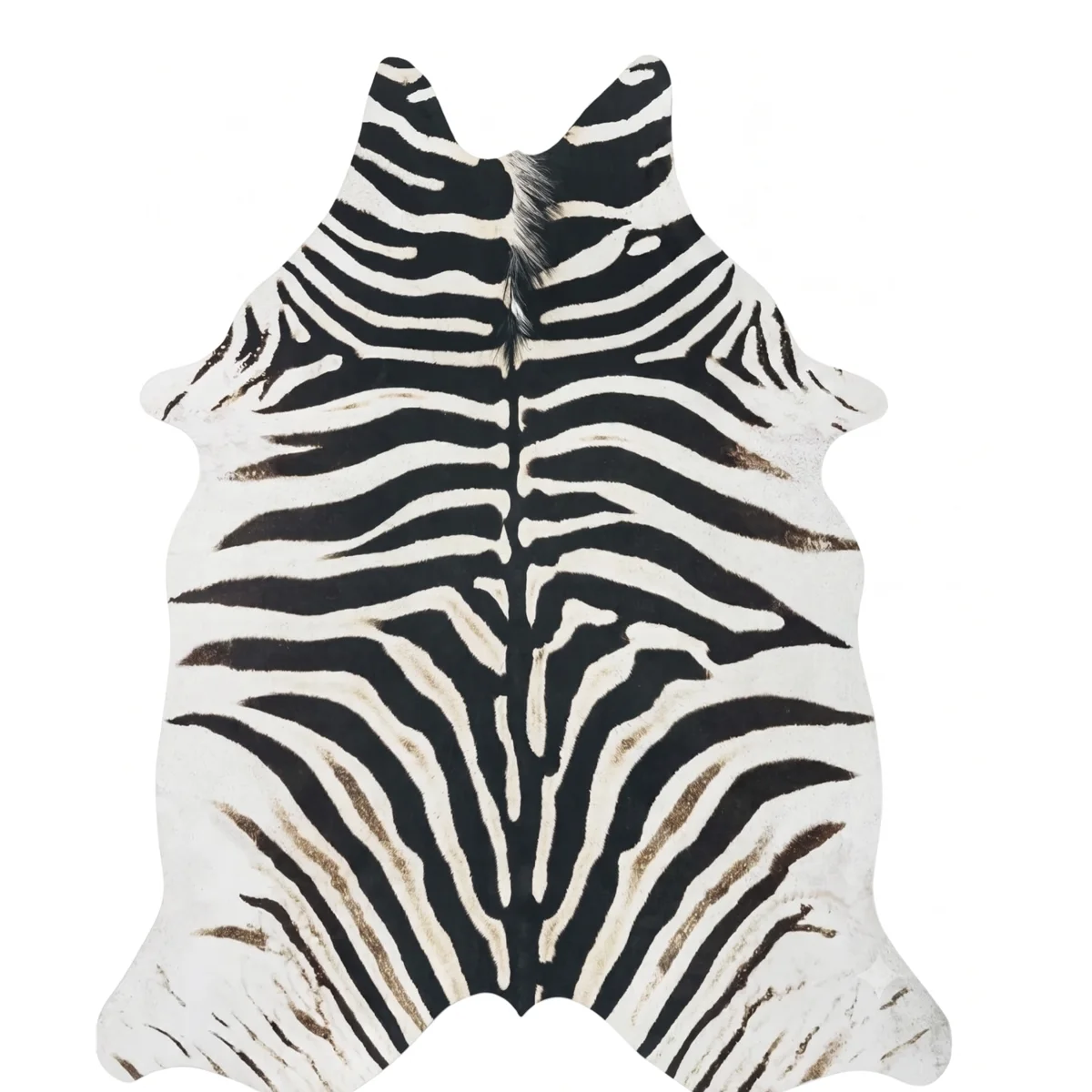 Zebra Print Faux Zebra Hide Area Rug
