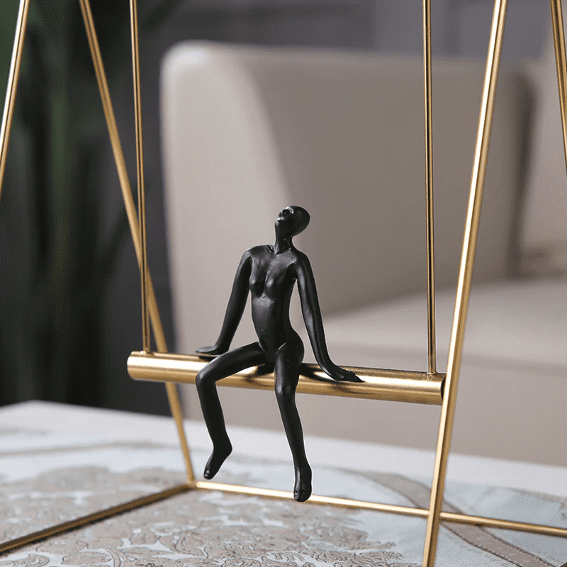 Creative Character Swing Sculpture For Home.