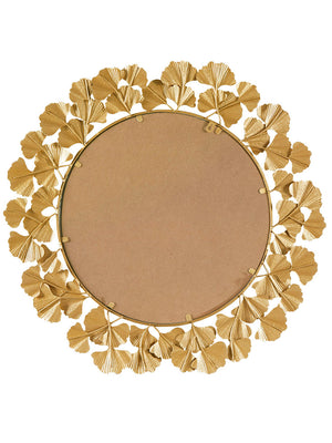 Leaf Decor Mirror with golden color
