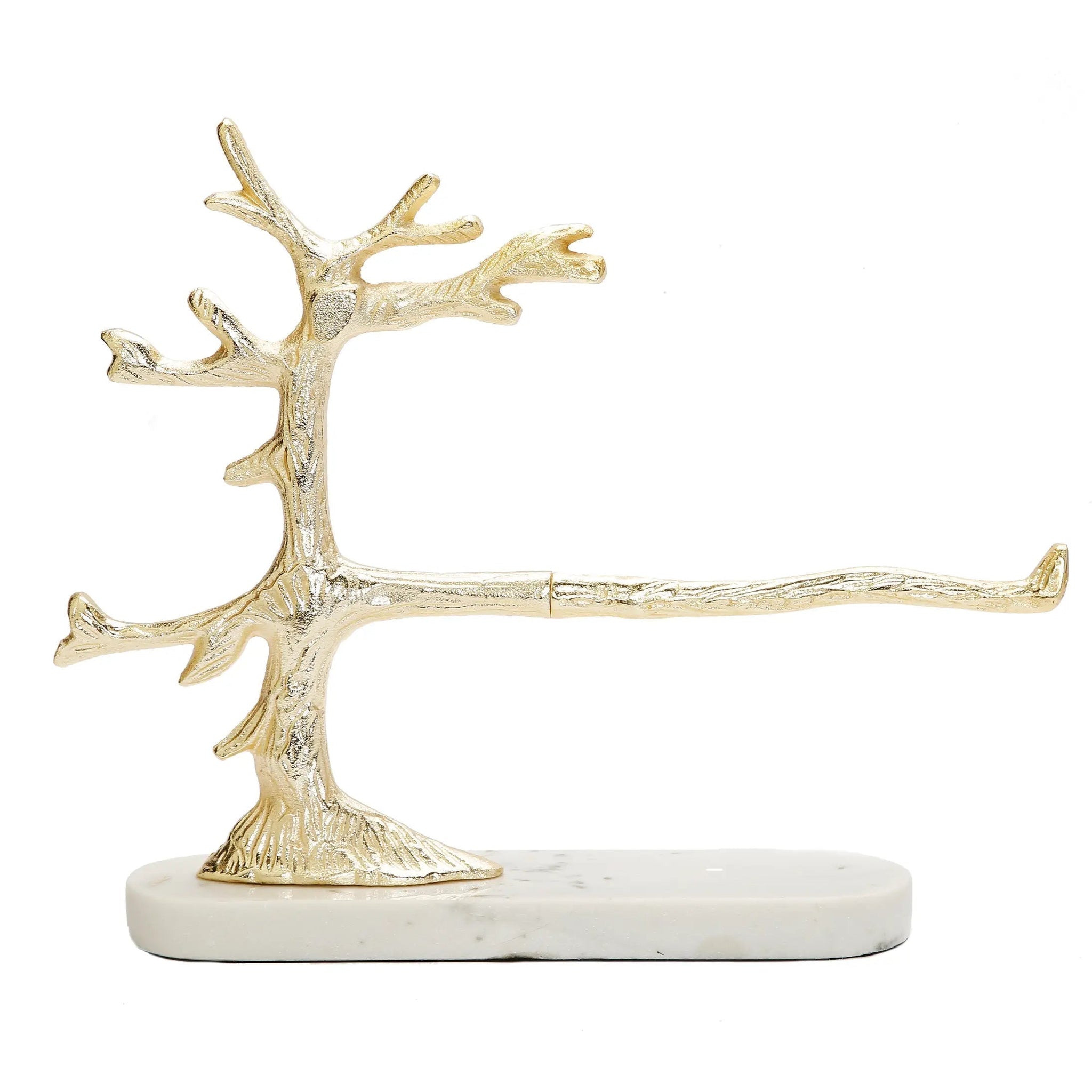 Gold Tree Design Paper Towel Holder on Marble Base