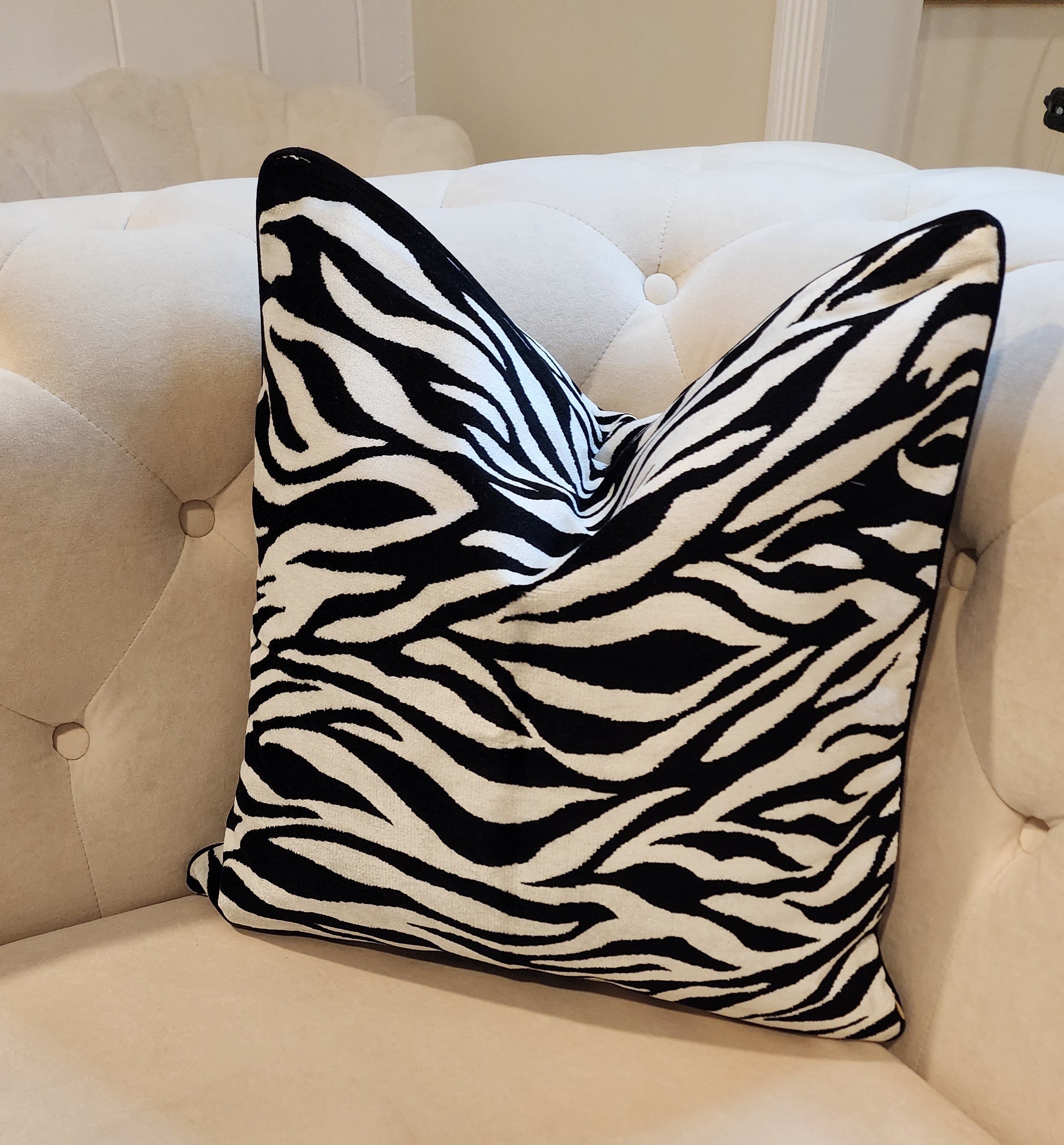 Luxury Modern Zebra Print Pillow Case