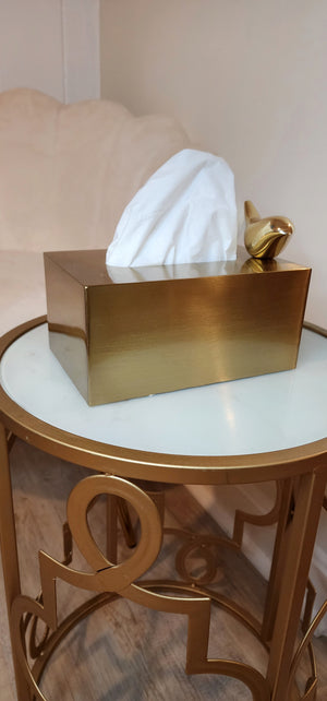 Cortex Gold Tissue Box Holder the color of box is golden