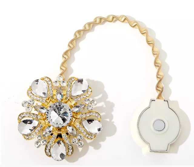 1 Pair Sparkling Crystal Tieback shown 